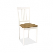 Židle jídelní dřevěná čalouněná bílá CD-63
